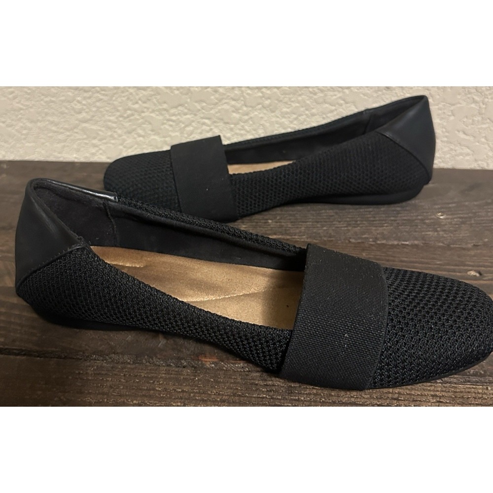 White Mt Slip-On Loafers Women Size 8.5 M Black Textile Upper Flats Shoes - Picture 2 of 16